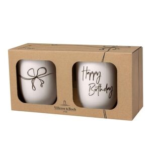 NIB Villeroy & Boch Happy Birthday Mug Set With Bag ( Germany Store)